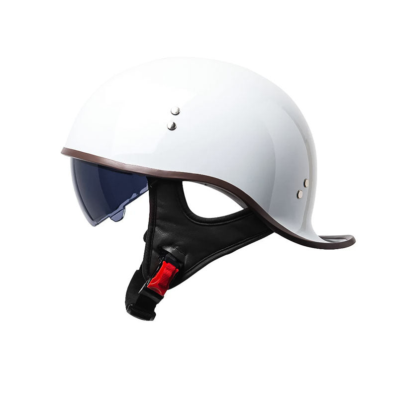 VoltGlide Motorcycle Half Helmet Visor — DOT-Certified Protection - Desfino