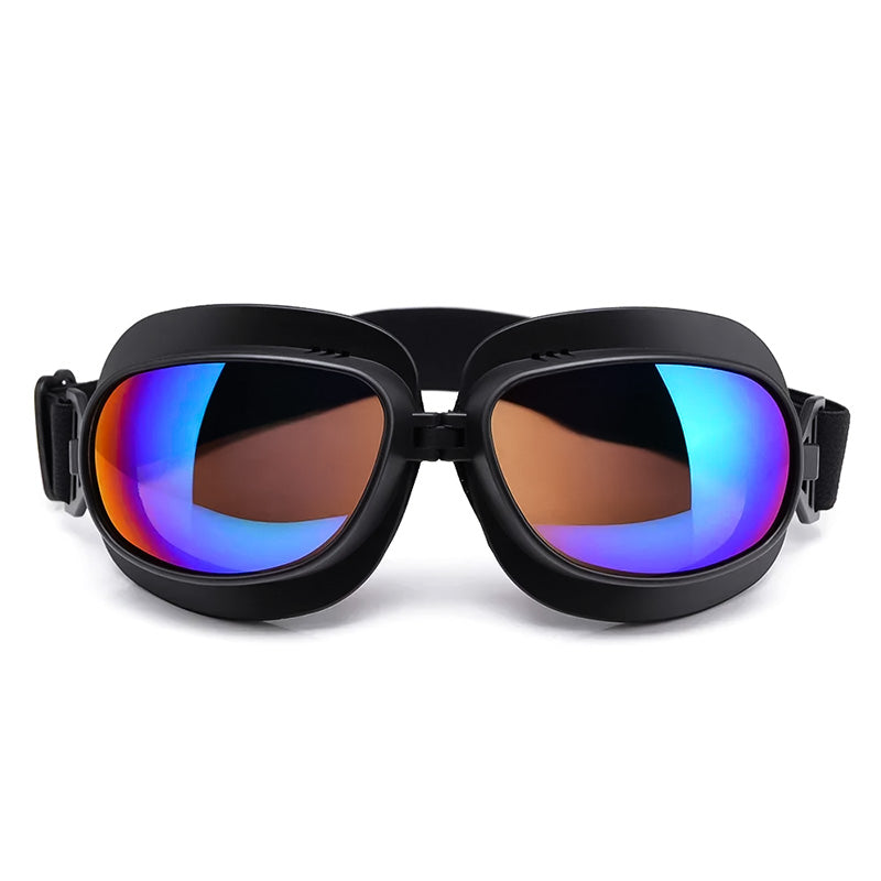 AuroraRidge Vintage Motorcycle Goggles — Windproof Helmet Fit | Desfino