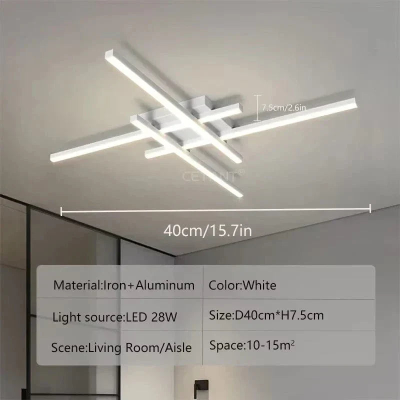 Plafón LED moderno — luz suave de bajo consumo, D30/40/50cm | Desfino