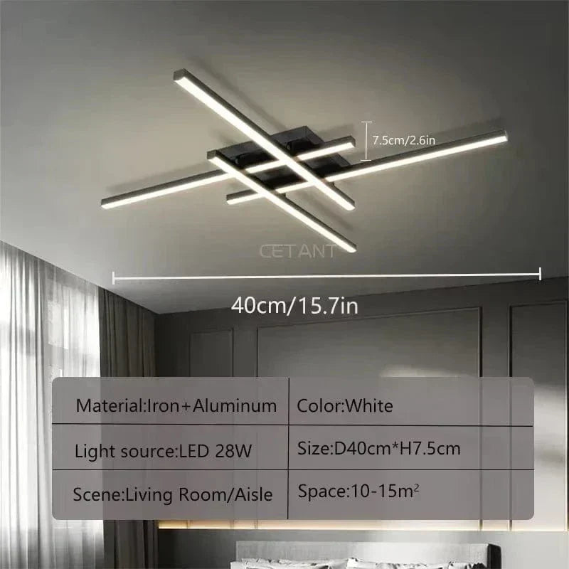 Plafón LED moderno — luz suave de bajo consumo, D30/40/50cm | Desfino
