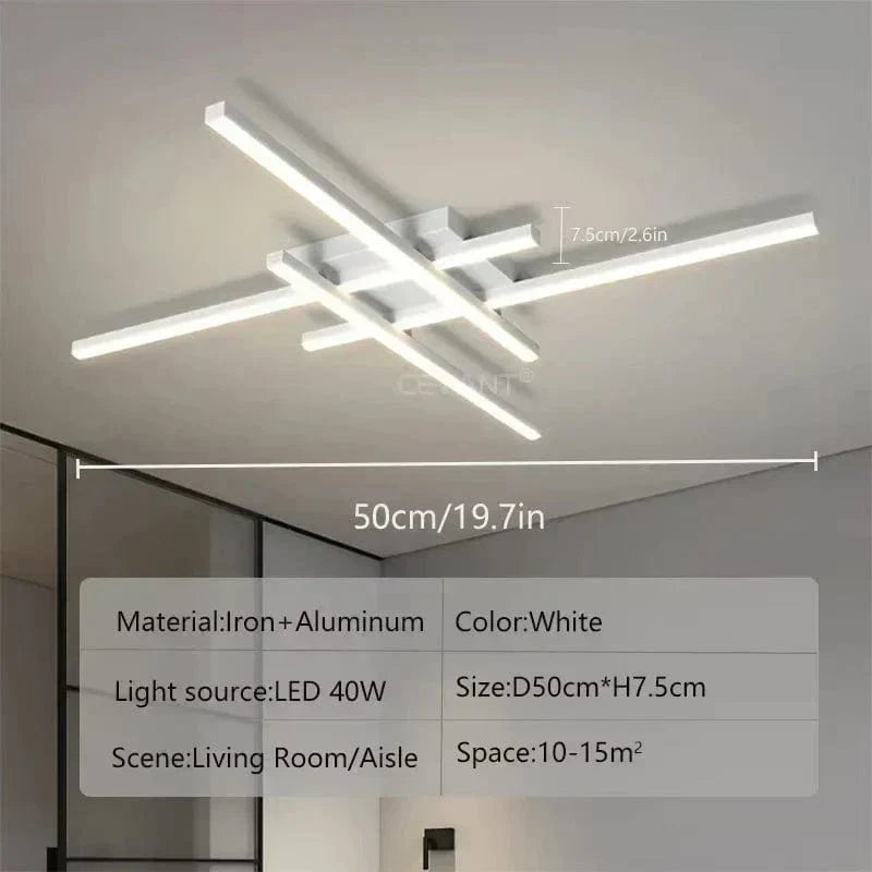 Plafón LED moderno — luz suave de bajo consumo, D30/40/50cm | Desfino
