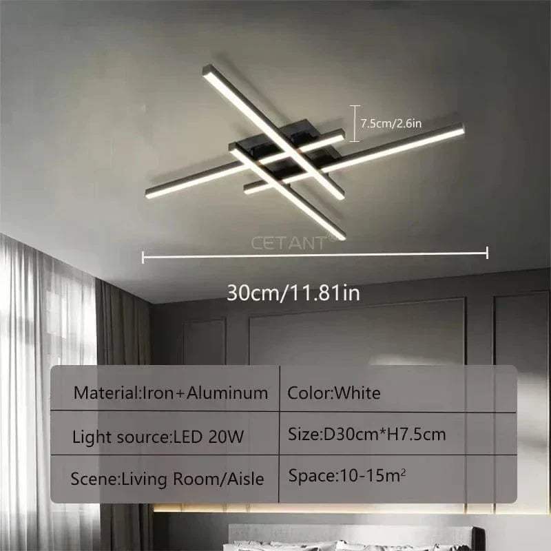Plafón LED moderno — luz suave de bajo consumo, D30/40/50cm | Desfino