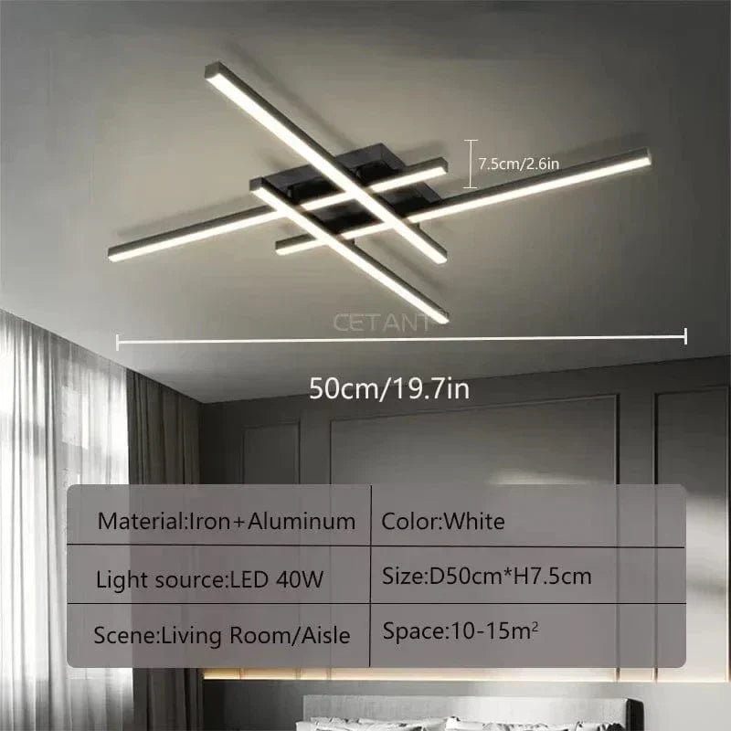 Plafón LED moderno — luz suave de bajo consumo, D30/40/50cm | Desfino