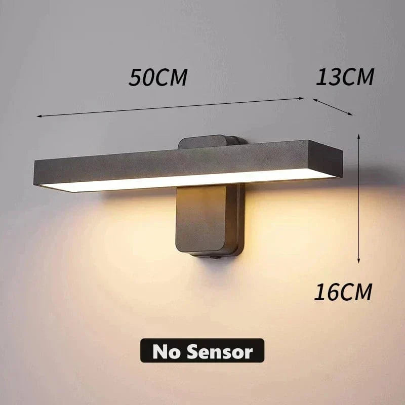 Applique murale extérieure Auron IP65 — tête LED orientable, capteur de mouvement PIR - Desfino