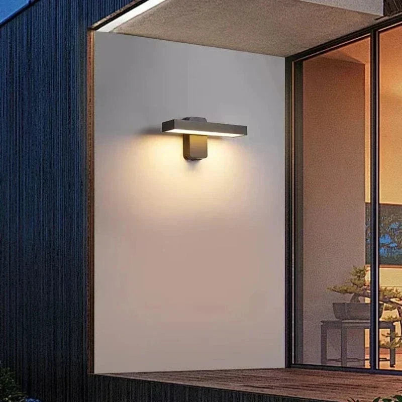 Applique murale extérieure Auron IP65 — tête LED orientable, capteur de mouvement PIR - Desfino