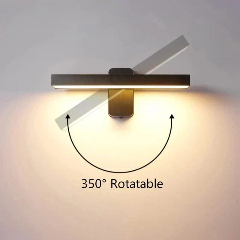 Applique murale extérieure Auron IP65 — tête LED orientable, capteur de mouvement PIR - Desfino