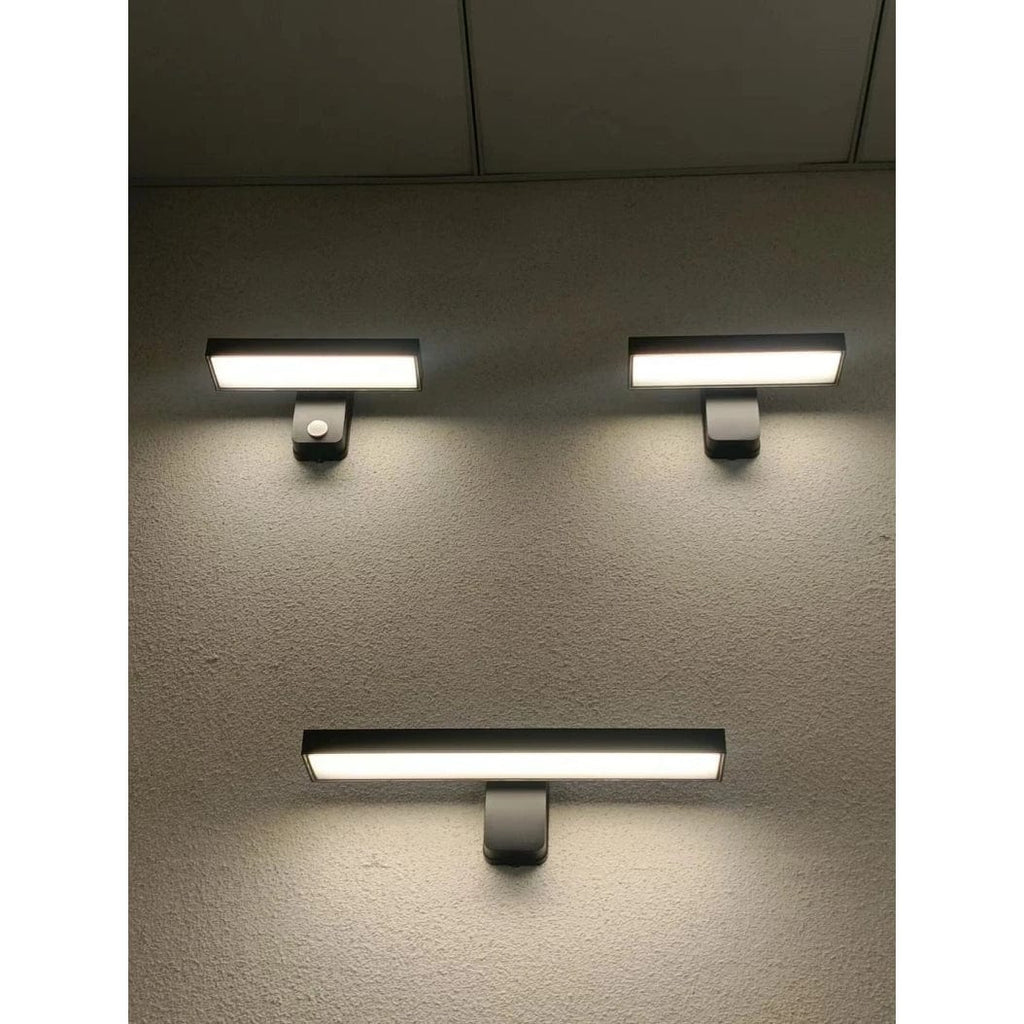 Applique murale extérieure Auron IP65 — tête LED orientable, capteur de mouvement PIR - Desfino