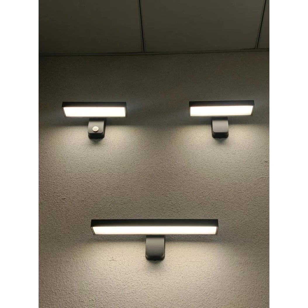 Applique murale extérieure Auron IP65 — tête LED orientable, capteur de mouvement PIR - Desfino
