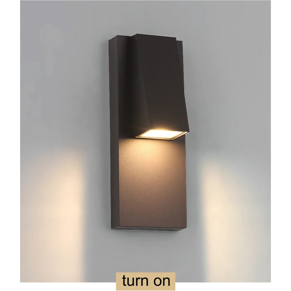 Kirrea 18W Vintage μαύρο LED φωτιστικό τοίχου — Αδιάβροχο φωτιστικό εξωτερικού χώρου - Desfino