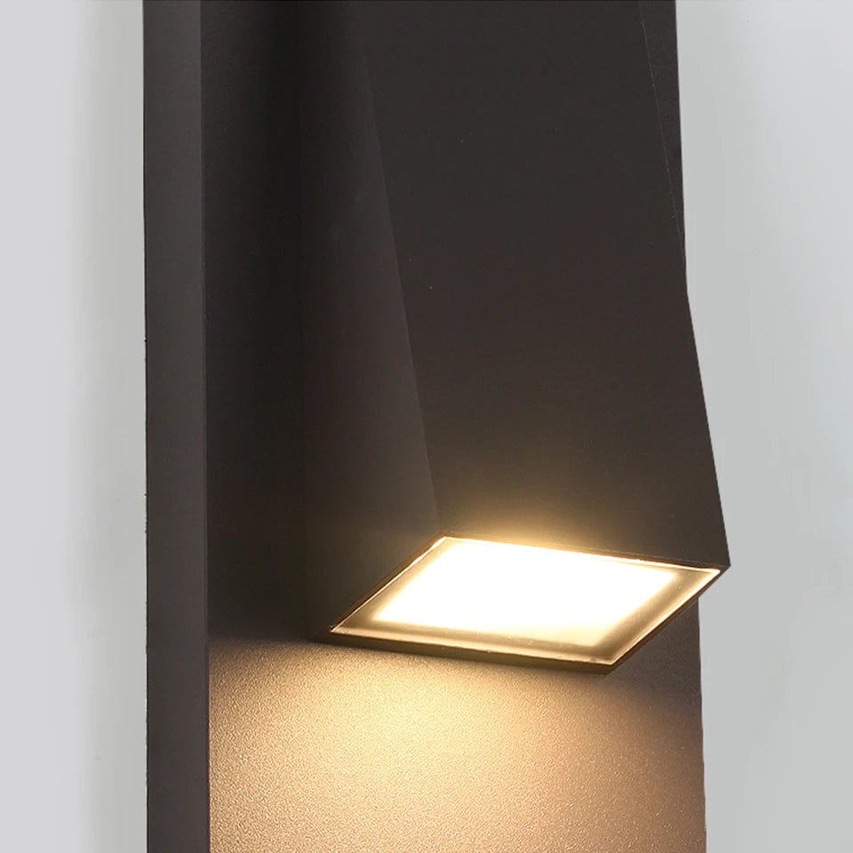 Kirrea 18W Vintage μαύρο LED φωτιστικό τοίχου — Αδιάβροχο φωτιστικό εξωτερικού χώρου - Desfino