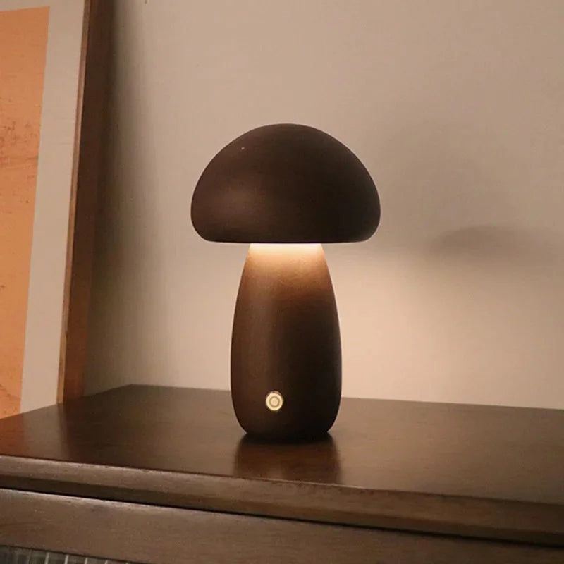 LuminaMoss Mushroom LED Night Light — Touch-Dimming Brightness | Desfino
