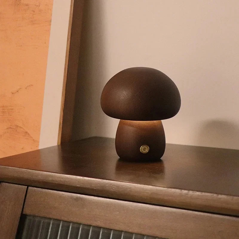 LuminaMoss Mushroom LED Night Light — Touch-Dimming Brightness | Desfino