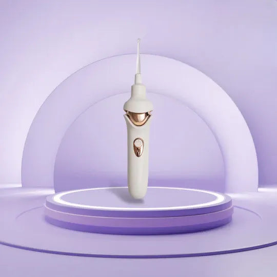 Aspirador de cera de oídos QuietEar — inalámbrico, silencioso, punta de silicona, luz LED - Desfino