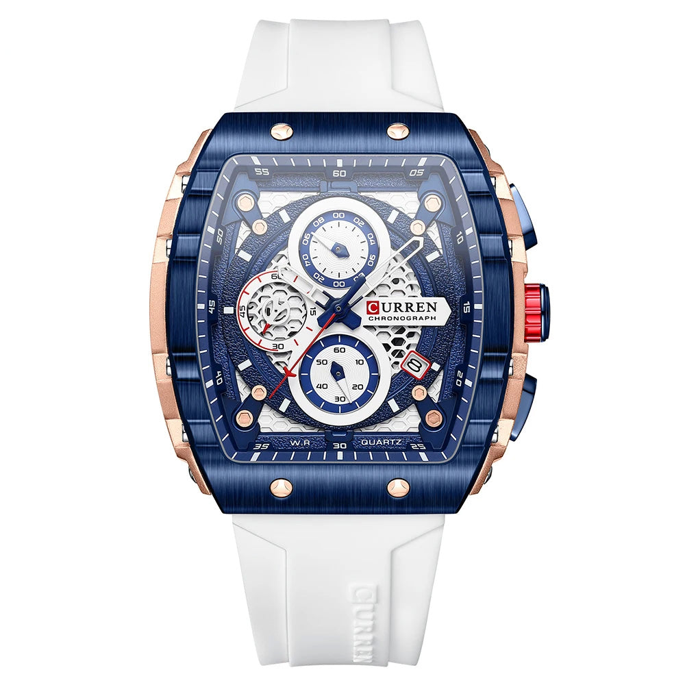 Hodinky Vareno s chronografem — velký ciferník, quartzový strojek, automatické zobrazování data - Desfino