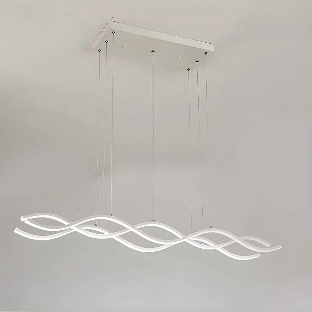 Nordic Minimalist Wave Long Pendant Light | Desfino