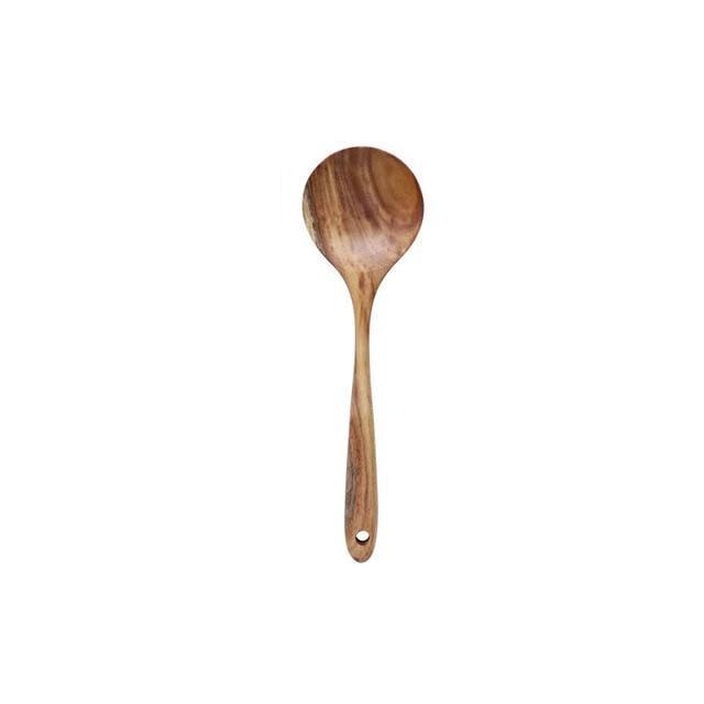 Hearthwood Teak Kitchen Utensils Set — Mineral Oil Finish