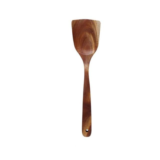 Hearthwood Teak Kitchen Utensils Set — Mineral Oil Finish