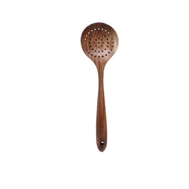 Hearthwood Teak Kitchen Utensils Set — Mineral Oil Finish