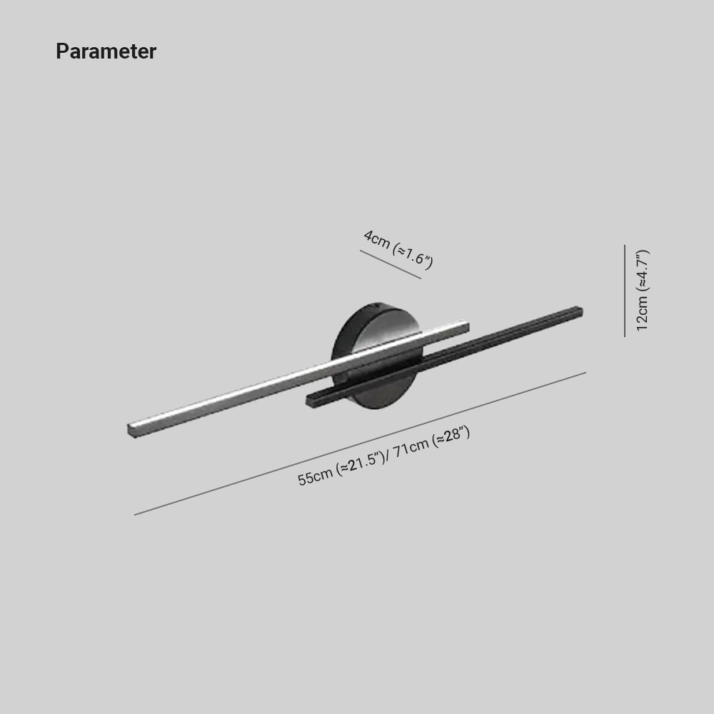 Fjordra LED Wall Lamp — Nordic Disc and Linear Design, Black or White - Desfino