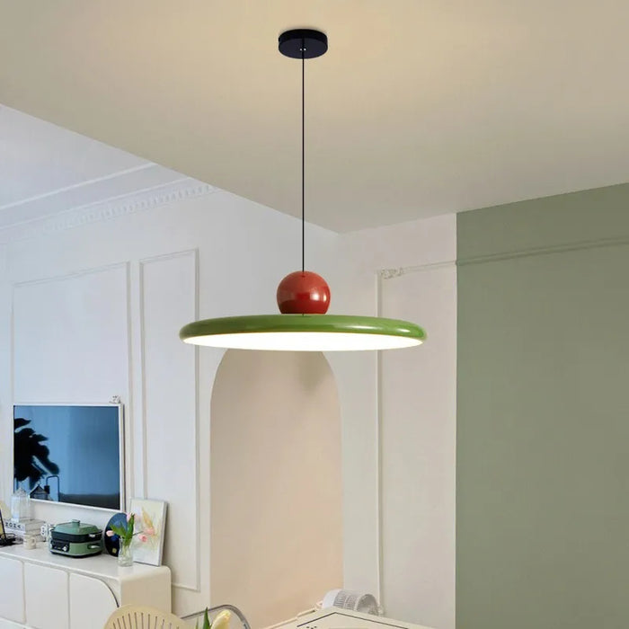 Lámpara colgante de vidrio color crema Lunara — Diseño escandinavo Bauhaus con LED - Desfino