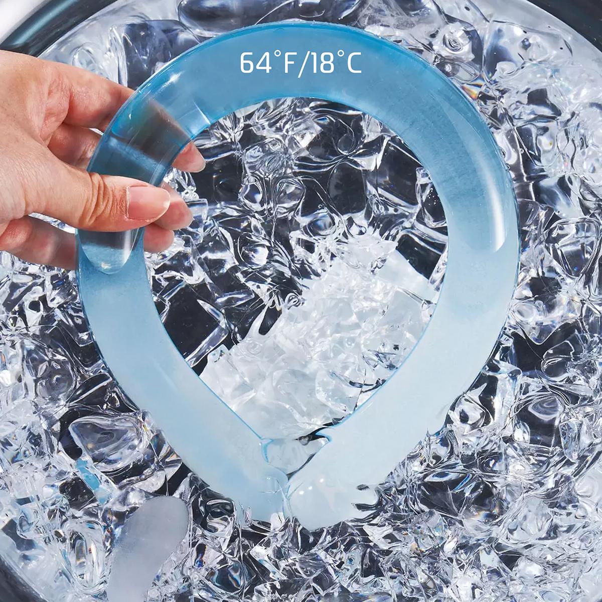 FrostLoop kühlende Nackenbandage — Wiederverwendbares Schlauchsystem mit Phasenwechsel - Desfino