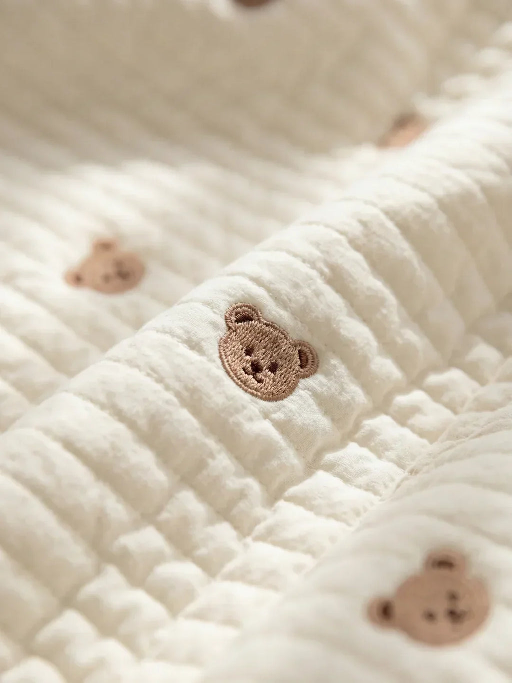Circular Quilted Cotton Baby Play Mat — Dense Floor Cushion