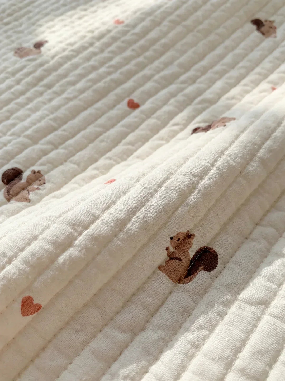 Circular Quilted Cotton Baby Play Mat — Dense Floor Cushion